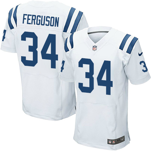 Men's Elite Josh Ferguson Nike Jersey White Road - #34 NFL Indianapolis Colts